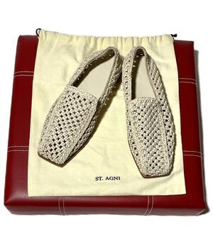 St. Agni Macrame Loafers Cream (Size5.5 US/ 36EU)